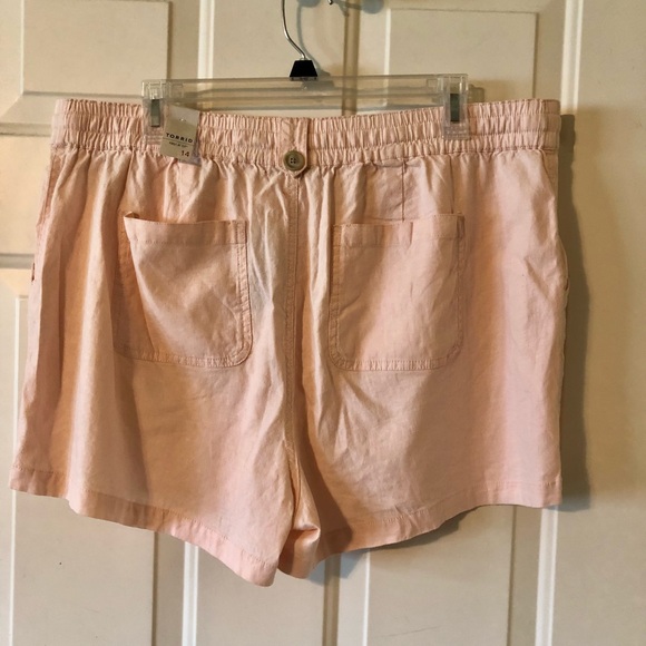 NWT Torrid Women’s Linen Shorts in Peach/Pink Size 14 - Picture 2 of 4